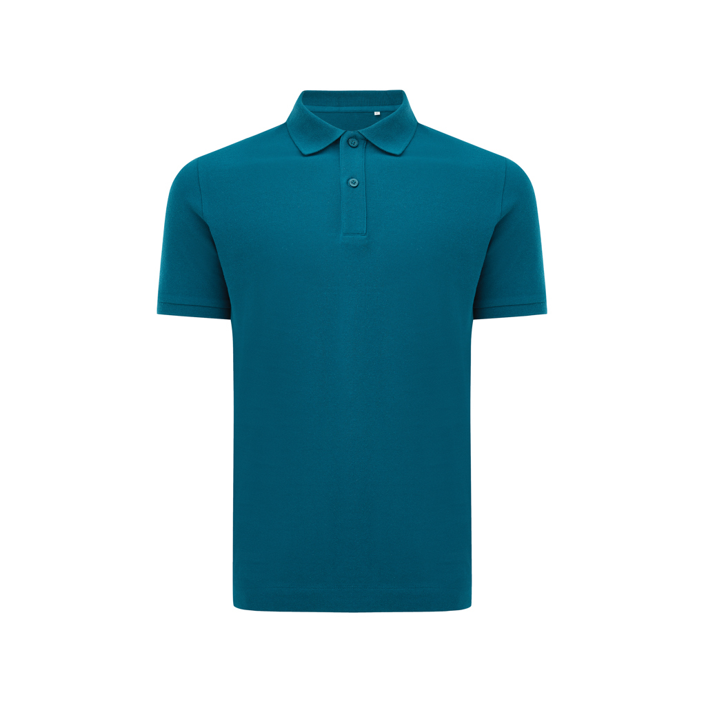 Polo publicitaire unisexe en coton recyclé 220g Iqoniq Yosemite dark teal